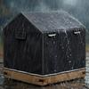 Deosk Outdoor Playhouse Cover Waterproof Wooden Playhouse Covers For Kids Play Houses Outside 420D Heavy Duty Oxford Fabric 57"*57"*63"(Black) view 2