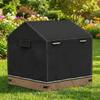 Deosk Outdoor Playhouse Cover Waterproof Wooden Playhouse Covers For Kids Play Houses Outside 420D Heavy Duty Oxford Fabric 57"*57"*63"(Black) view 3
