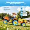 24V Kids Ride On Tractor with Detachable Trailer, Electric Power Wheels Tractor Remote Control for Toddlers Big Kids Ages 3+,Safty 3-Speed,2x80W Motors,Adjustable Armrest,Headlight Music view 2