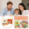 Brain Blocks, Tangram Puzzle Set, Magnetic Geometric Pieces, Double-Sided Board, Wooden Storage Box, 220 Pieces and Challenge Cards, for Creative Learning and Skill Development view 4