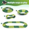 FUNBUD 96 Pieces Dinosaur Track Expansion Set for Kids - Birthday Gift for Boys Ages 3-5 5-7, Compatible with Most Dino Tracks, Creative Add-On Toy to Build view 2