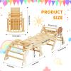 GarveeHome Foldable Pikler Triangle Climbing Set, 7 in 1 Indoor Playground Jungle Gym, Toddler Wooden Indoor Climbing Toy with Arch/Ramp/Ladder, Gift for Boys Girls view 2