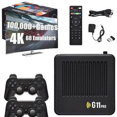 All8bit, All 8 Bit G11 Pro, All 8 Bit Console G11 Pro, 100,000 Games, with 2.4G Wireless Dual Controllers, Portable Plug, Play Gaming Console (256GB)
