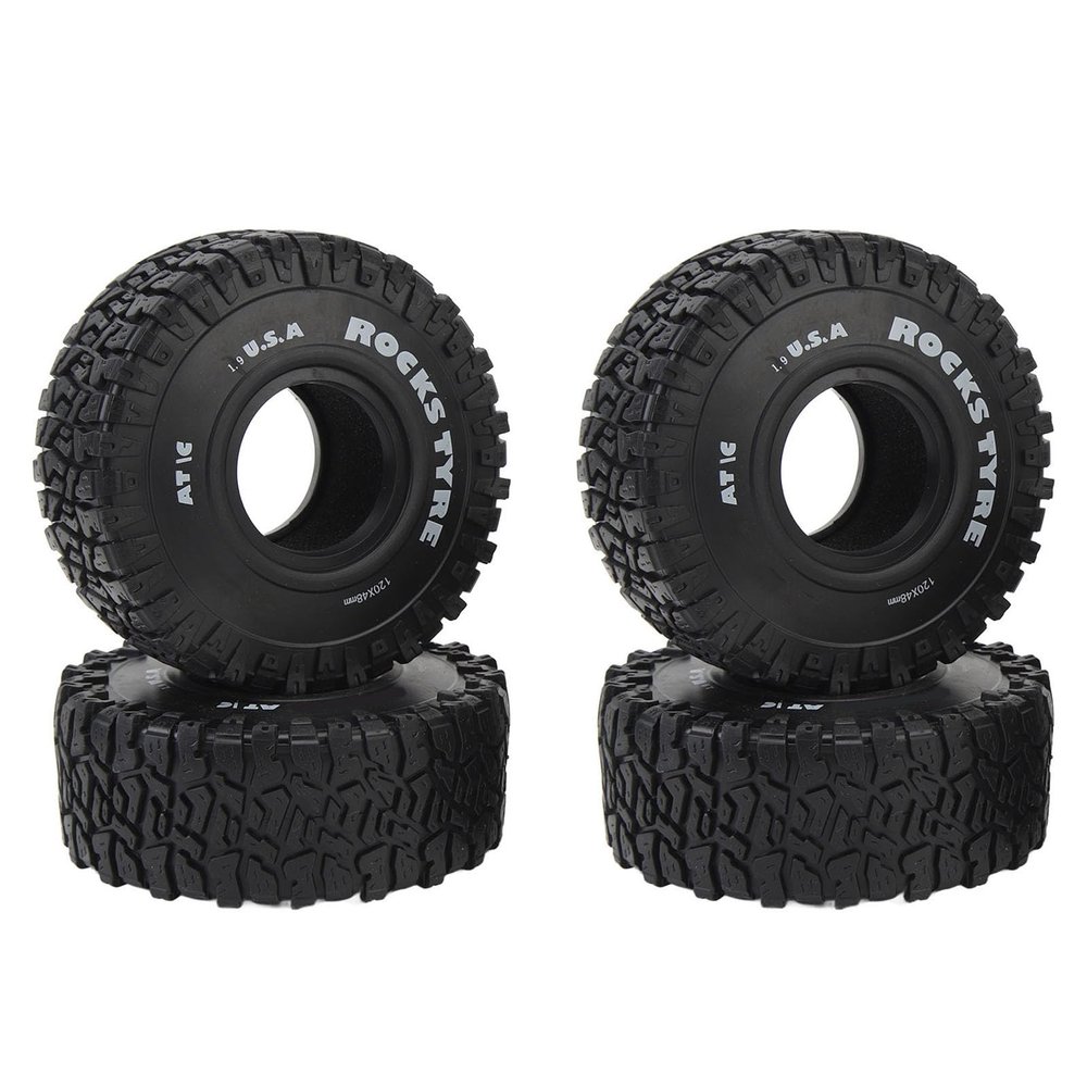 4pcs 1/10 RC Crawler Tire Wear Good Grip Anti Slip RC Rubber Wheel Tyre Set for SCX10