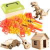 Bemonew Cardboard Construction Kit 148 PCS Cardboard Tools Kids Early Educational Toys for Boys and Girls view 1