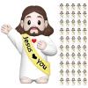 50PCS Little Jesus Figures,Easter Jesus Loves You Tiny Christ Toys to Hide and Seek,Mini J-esus Figurines Tiny Statues,Sunday School Religious Party Favors Baptism Gifts for Easter Egg Stuffers view 1