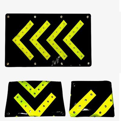 18 * 33in Electronic Truck Trailer Mounted Lamp Black Film Display Road Arrow Board Flashing Led Traffic Sign(USB)