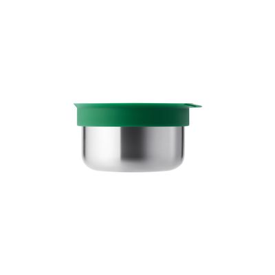 Mommy Great Stainless Steel Toddler Feeding Bowl with Flip-To-Suction Lid, Airtight & Microwave Safe with Steam Vent, 12+ Months (Green (Mommy Great), Small (9 fl oz))