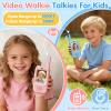 Video Walkie Talkies for Kids, 2 Pack Rechargeable Kids Walkie Talkies with Video Intercom Voice Changer, Indoor Outdoor Toy for Family Games, Camping, Hiking Gift for Boys Girls Ages 3-10 (Blue/Pink) view 2