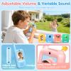 Video Walkie Talkies for Kids, 2 Pack Rechargeable Kids Walkie Talkies with Video Intercom Voice Changer, Indoor Outdoor Toy for Family Games, Camping, Hiking Gift for Boys Girls Ages 3-10 (Blue/Pink) view 4