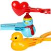 Jcasbdn Snowball Toys 3PCS/Set Snowman Heart Duck Snowball Maker Cute Snow Molds Winter Shaper Molds Funny Clip Tongs for Outdoor Play Fight Games view 1