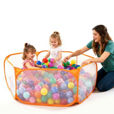 47In Ball Pit with Assorted 10 Colors Ball Pit Balls 100pcs