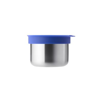 Mommy Great Stainless Steel Toddler Feeding Bowl with Flip-To-Suction Lid, Airtight & Microwave Safe with Steam Vent, 12+ Months (Blue (Blueberry), Medium (12 fl oz))