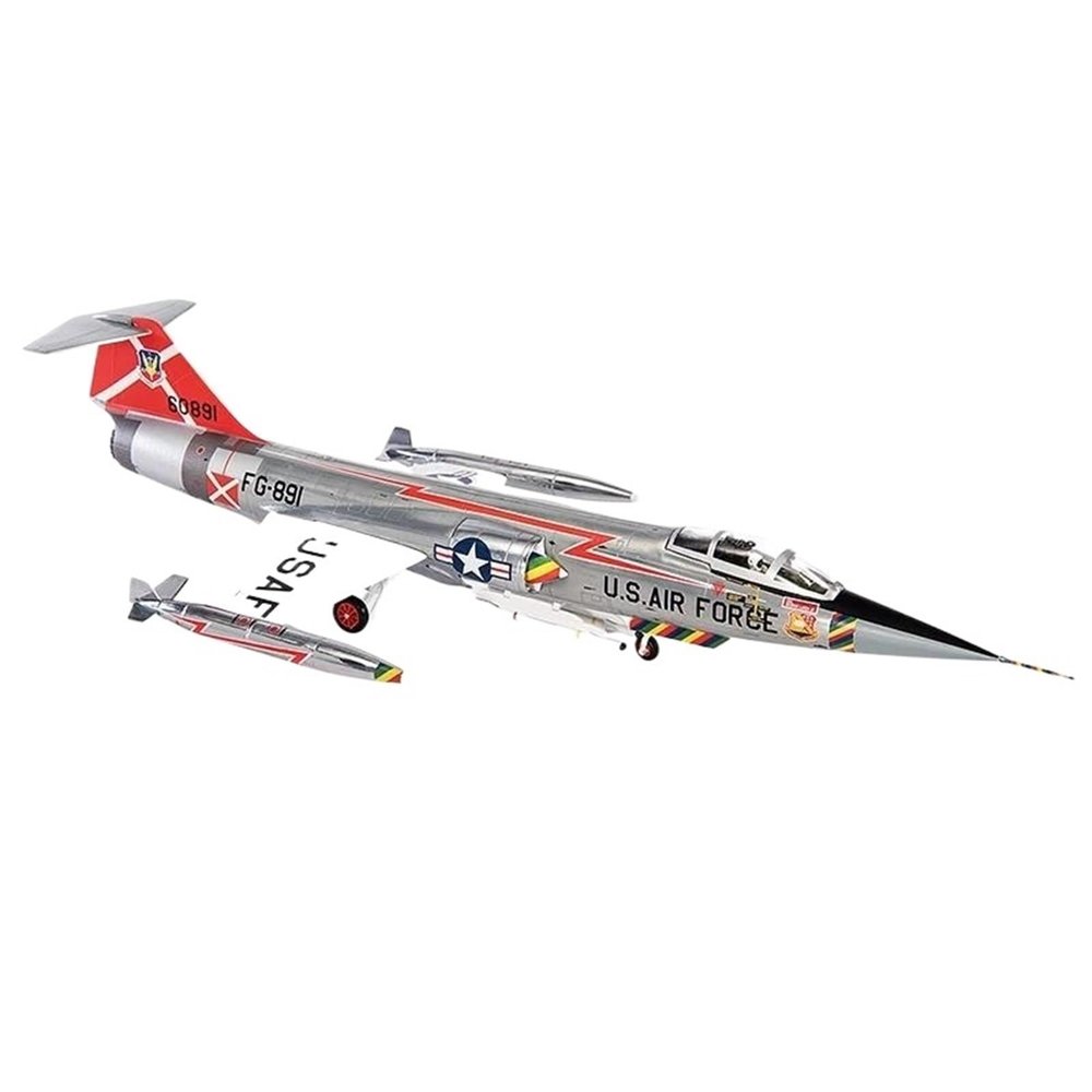 Flying Airplane Model Diecast Metal Alloy Model 1/72 Scale F104 F-104C Aircraft Airplane USAF Starfighter Falcon Toy for Collection Aviation Airbus