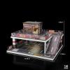Display Case for Hot Wheels: Toy Car Garage Diorama with LED Lights, Freestanding Two-Level Coffee Shop Parking Garage Scene for 1/64 Diecast Cars, Storage Display Stand Holds Up to 40+ Cars view 3
