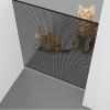 Adjustable Pet Gate No Drilling Needed Expandable Up to 43" Indoor Outdoor Barrier for Dogs Cats Retractable Pet Gate view 2