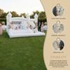 14x14FT White Inflatable Bounce House with Clear Ball Columns  100% PVC Commercial Grade Bounce House for Birthday, Wedding & Events, Durable White Castle - Style Jumper view 3