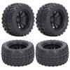 4pcs 12mm Hex 1/10 RC Truck Wheels and Tires for Axial for Hsp for Redcat for Hpi Universal 10 Hole Wheel Hub RC Wheel Tires view 2