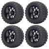4pcs 12mm Hex 1/10 RC Truck Wheels and Tires for Axial for Hsp for Redcat for Hpi Universal 10 Hole Wheel Hub RC Wheel Tires view 4