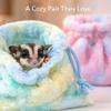 MIXIUJIEN Sugar Glider Sleeping Pouch 2-Pack, Soft Plush Drawstring Pouches for Sugar Gliders, Cozy Hanging or Carry Pouch for Daily Rest(Largesize) view 2