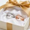 2026 New Sparkling Spinning Ring, Titanium Steel Spinner Ring, Relieves Anxiety, Symbolizes Vows & Luck, Waterproof & Fade-Resistant (white,8) view 2