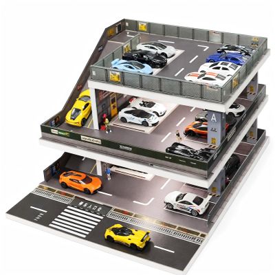 Display Case for Hot Wheels: Toy Car Garage Diorama with LED Lights