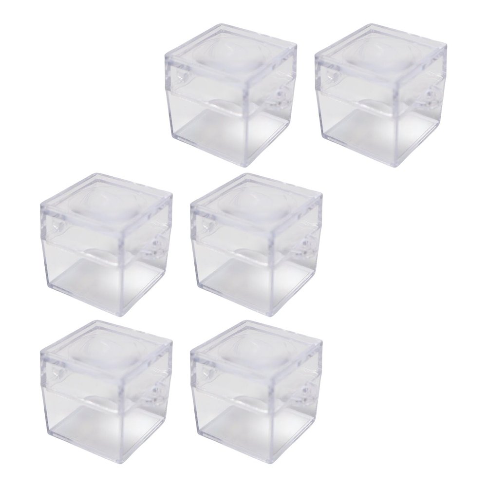 6PCS Small Square Observation Boxes with Magnifier for Outdoor Exploration Safe Viewer Container Observation Box with Magnification Lid