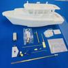 1:40 Scale Pilot HK Boat RC Simulation Assembly Model Kit, Unpainted White Base, 352mm(13.86in) Length, with Brass Shaft/Rudder System & Acrylic Windows view 2