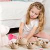 Monetais 15Pcs/Set Kids Tea Party Set Safe Silicone Heat Proof Pretend Play Toys Include Teapot/Coasters/Teacups/Spoons Shockproof Play Tea for Girls Boys view 3