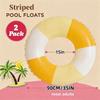 2PCS Floats for Adults Rings Lollipop Striped Pool Float Large Swim Ring for Adults,35 Inch Classic Striped Teens Adult Inner Tubes Summer Beach Bachelorette Party (Gradient Yellow,2) view 2