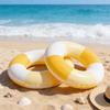 2PCS Floats for Adults Rings Lollipop Striped Pool Float Large Swim Ring for Adults,35 Inch Classic Striped Teens Adult Inner Tubes Summer Beach Bachelorette Party (Gradient Yellow,2) view 3