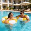 2PCS Floats for Adults Rings Lollipop Striped Pool Float Large Swim Ring for Adults,35 Inch Classic Striped Teens Adult Inner Tubes Summer Beach Bachelorette Party (Gradient Yellow,2) view 4