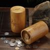 Abaodam Large Natural Coin Bank Money Jar with Flat Lid and Chinese Knot, Wooden Piggy Bank Decor for Adults, Desktop Saving Pot for Cash Storage and Money Saving view 3
