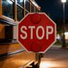 18 Stop Sign Public Traffic Safety, Led Flashing School Bus Light Sign, Electric School Bus Stop Signs, High Visibility, Dc 12v/24v, 1/2/4 Pcs, Side Mounted, Red 1Pcs-24V view 1
