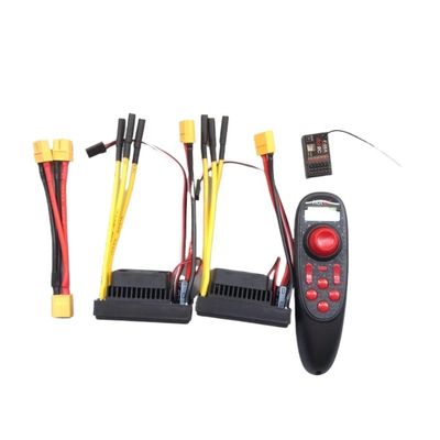 6-CH Remote Combo with 2X 70A Bi-Directional ESC, 2-6S Air-Cooled for RC Boat/Car/ROV, XT60/T Plugs Included(XT60+DS600)