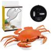 Nuiorfty Remote Control Crab 3 Channel Realistic Remote Control Toys with Light Up Eyes Portable Sturdy ABS Crab Toy for Kids Red view 1