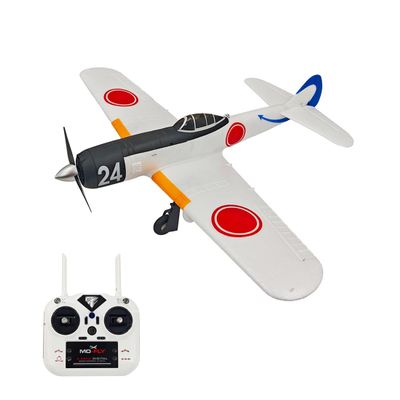ConGamefun 1/16 Scale Remote Control Airplane, 2.4G 4CH EPP Fixed-Wing Realistic RC Aircraft Model with Barometric Altitude Hold, Three Flight Modes, 6-Axis Gyro, RC Plane for Beginners (RTF/White)