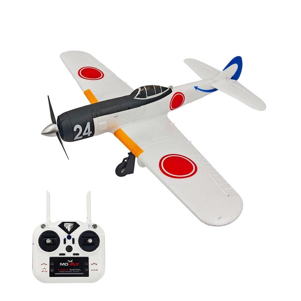 ConGamefun 1/16 Scale Remote Control Airplane, 2.4G 4CH EPP Fixed-Wing Realistic RC Aircraft Model with Barometric Altitude Hold, Three Flight Modes, 6-Axis Gyro, RC Plane for Beginners (RTF/White)