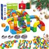 Electric Train Set, Magnetic Train Set with Race Tracks, Anti-Gravity 3D Infinity Track with Motorized Train and Traffic Signs, DIY Modular Clip-Fit Cube Track, Build Uphill, Loop 360 (123pcs+4Cars) view 1