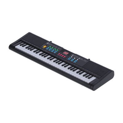 Dioche Kids Keyboard Piano 61 Keys Electric Digital Multifunctional Instrument with Microphone USB Power Supply for Children 3 8 Years Old Black Plastic