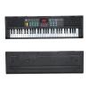 Dioche Kids Keyboard Piano 61 Keys Electric Digital Multifunctional Instrument with Microphone USB Power Supply for Children 3 8 Years Old Black Plastic view 3
