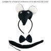 apcans Girls Mouse Costume Headband Necktie Tail Stage Props Set Halloween Party Anime Costume Accessories Kids Photo Props view 4