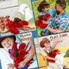 DolliBu Elegant Red Lobster Stuffed Animal Cowboy Plush - Western-Themed LobsterPlush with Cute Cowboy Costume Hat - 13 Inches view 4