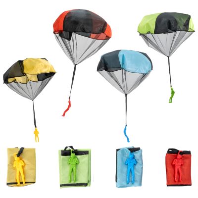 4 Pcs Parachute Toys, Parachute, Easter Basket Stuffers Outdoor Toys, Outdoor Play Parachute Toy, Children's Parachute Toy for Backyard Games, 48x43 CM Parachutes