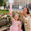 Bubble Machine - Bubble Fog Wand | Cute Rechargeable Bubbles with Colorful Light Stick, Fun Party Plaything for Birthday Holiday Beach Outdoor Use, Safe Gift Age 3 Plus view 2