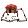 Farm Scene Model Simulation Mini Farmhouse Toy Set Children Farm Accessories Plastic Safe Farmhouse Stable Playhouse Learning Educational Gift for Kids Christmas view 1