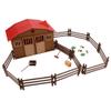 Farm Scene Model Simulation Mini Farmhouse Toy Set Children Farm Accessories Plastic Safe Farmhouse Stable Playhouse Learning Educational Gift for Kids Christmas view 3