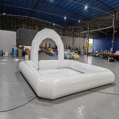 16.5x16.5 FT Inflatable Bumper Car Venue Inflatable Race Track Pipe for Kids Bumper Cars (White, Included Bottom)