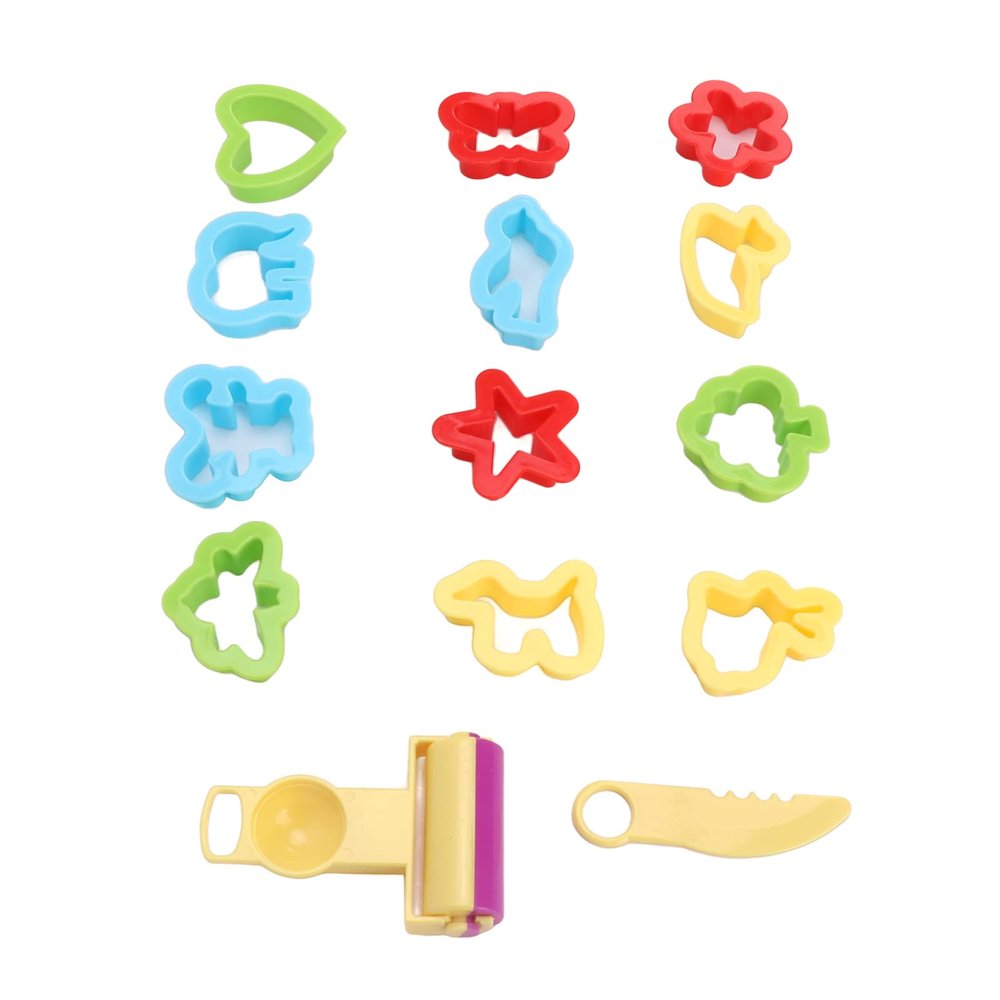 Alomejor Modeling Clay, 10PCS Animal ABS Plastic Clay Tools Cutters Set for Kids DIY Educational Creative Play at Home School