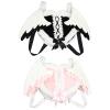 2000s Heart Plush Bag for Teens Girl Subcultures Anime Bowknot Shoulder Theme Party Costume Accessories Travel Cosplay Backpa view 3